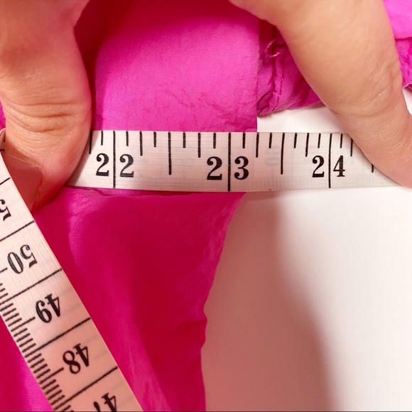 Free People Puffer Jacket Cold Rush Pink Cropped Bright Winter Adjustable Waist - Picture 13 of 16